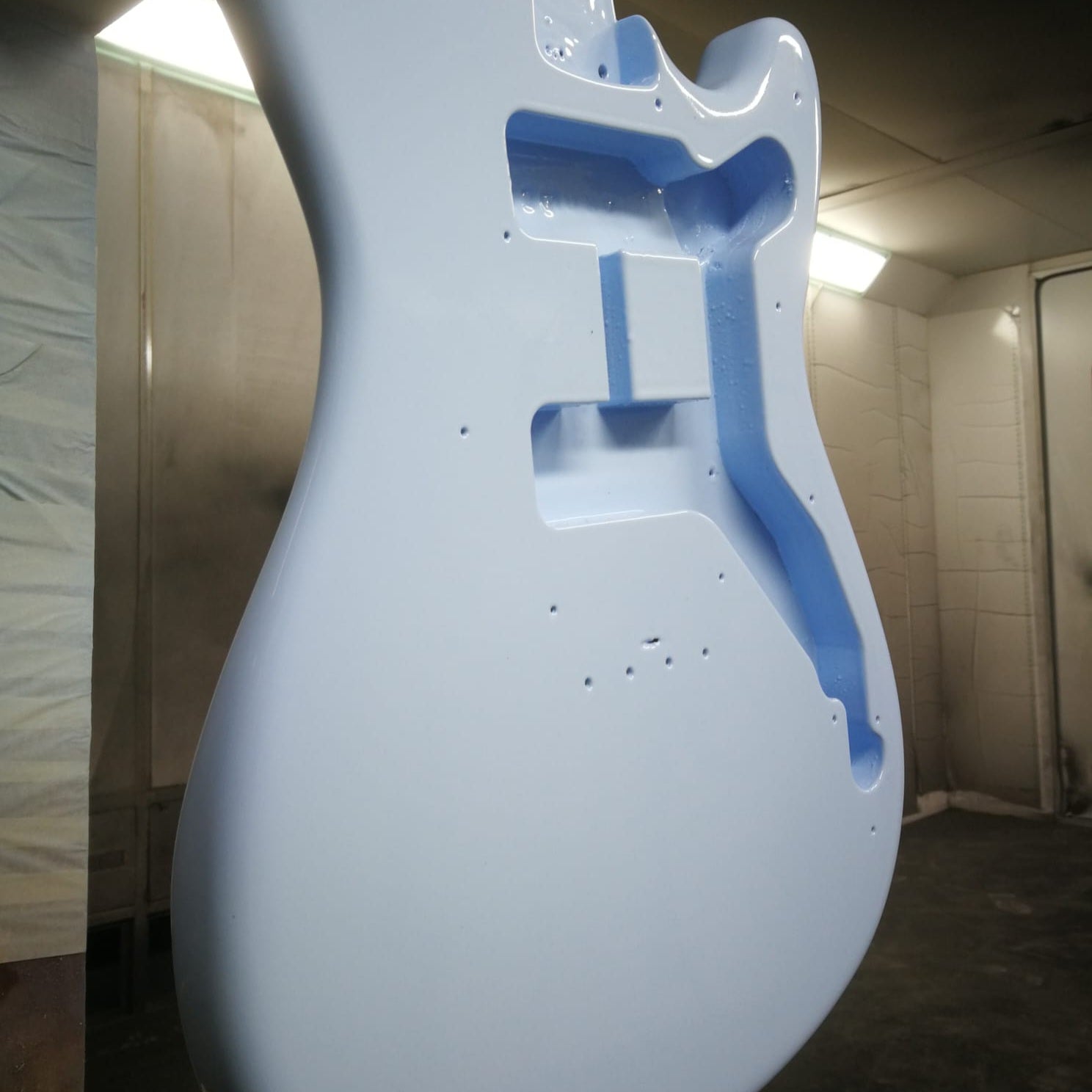 Flat Colour guitar body refinish.