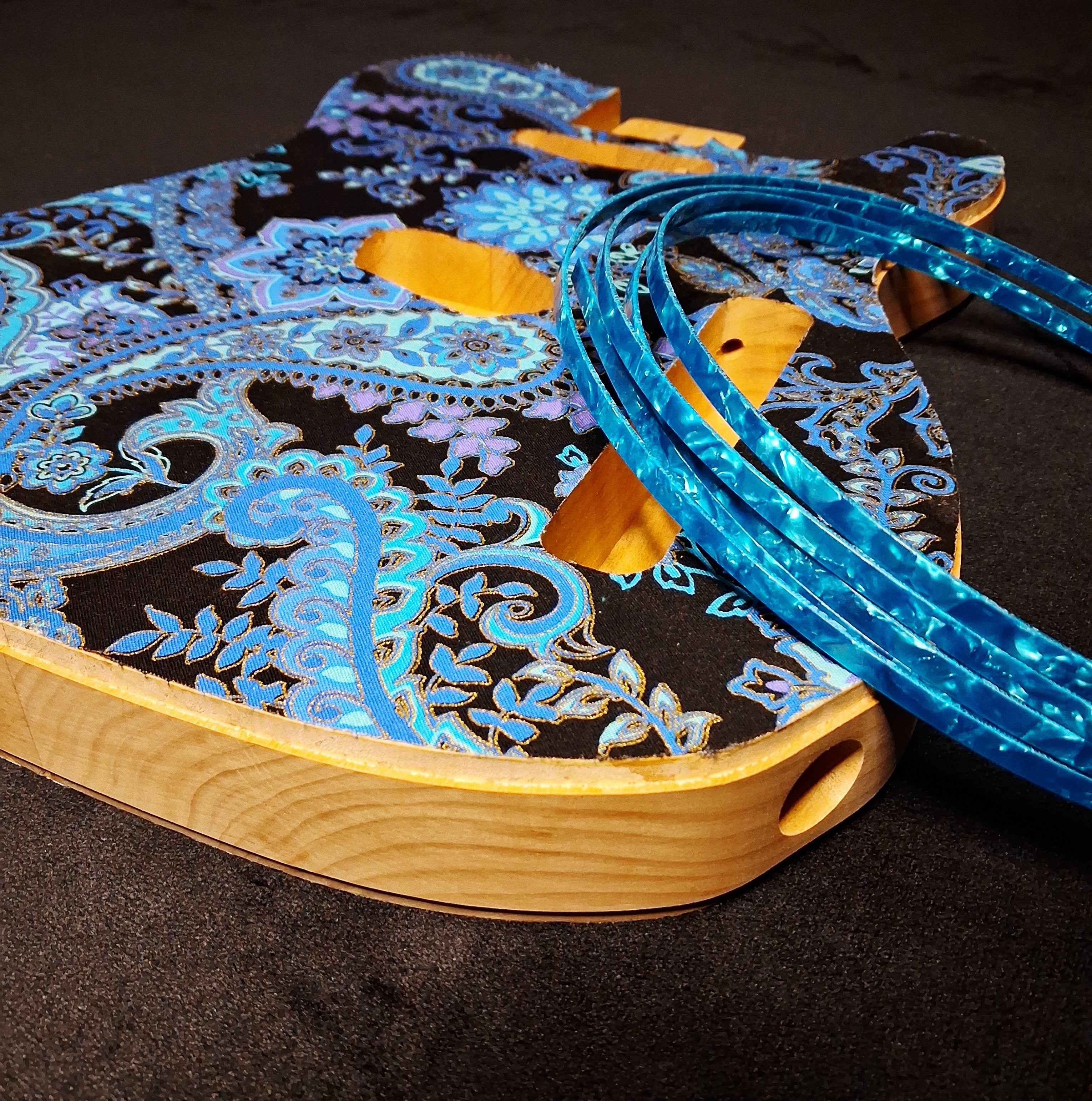 Patterned guitar body refinish