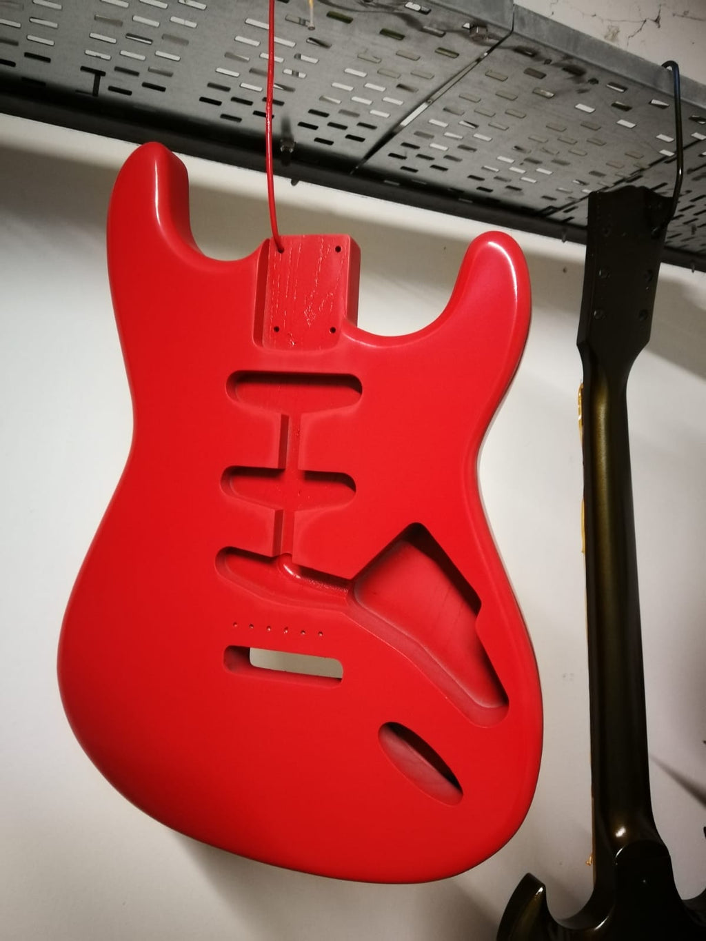 Flat Colour guitar body refinish.